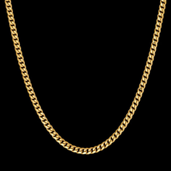 Solid Gold Cuban Link Chain 3mm